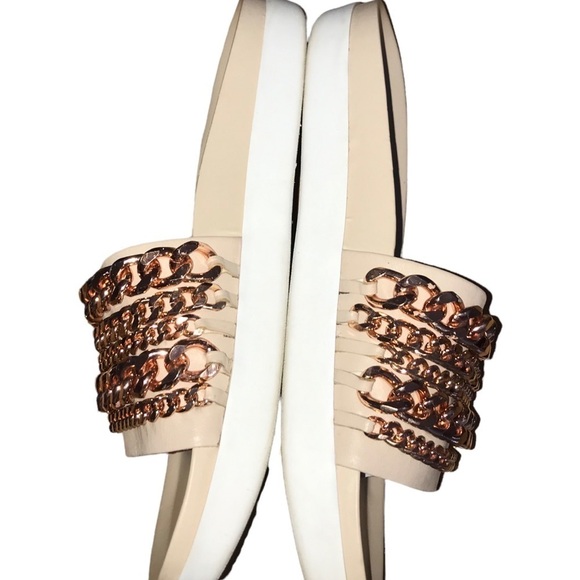 Kendall & Kylie Shiloh Chain Slip On Sandals Summers Slides Size 10 - Picture 4 of 7